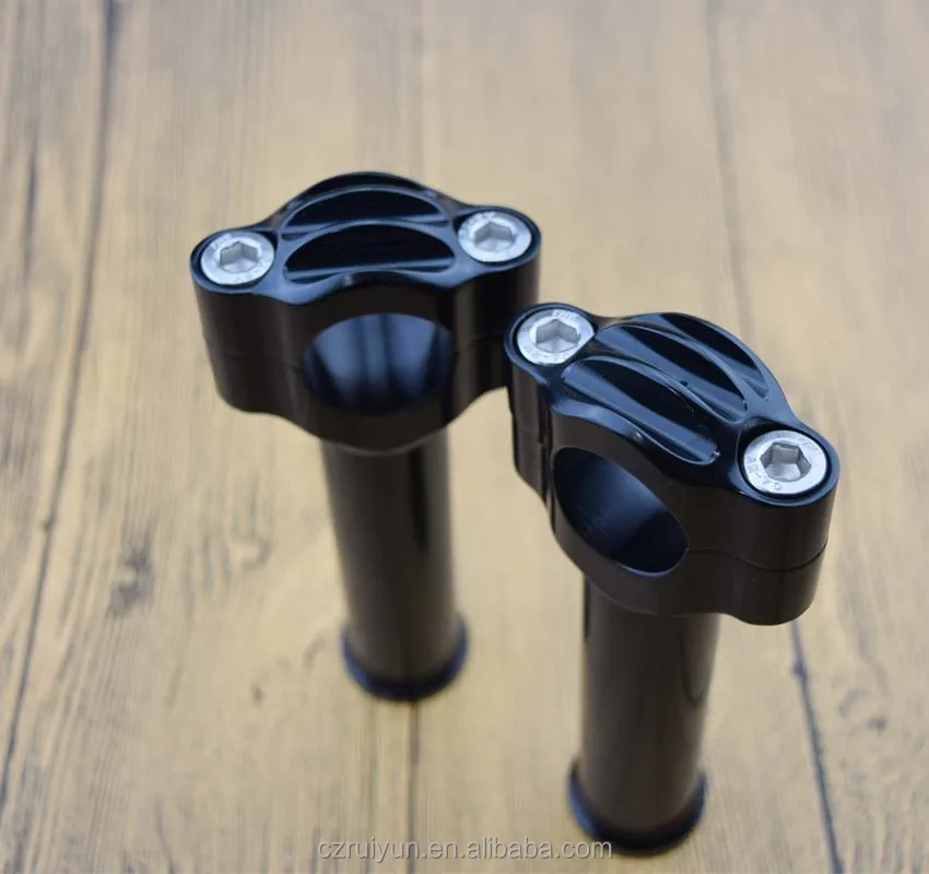 
Pair CNC Riser Motorcycle 25.4mm Clip Fork Handle Bars Risers Black 