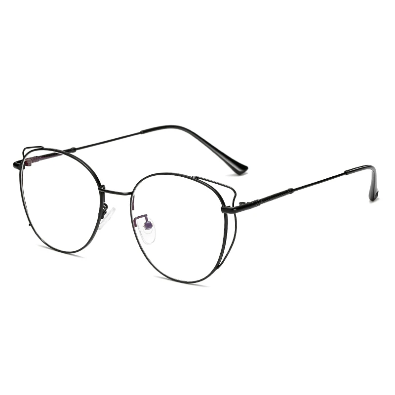 Vintage Round Metal Optical Eyewear Cat Eye Eyeglasses Frames for Women Men