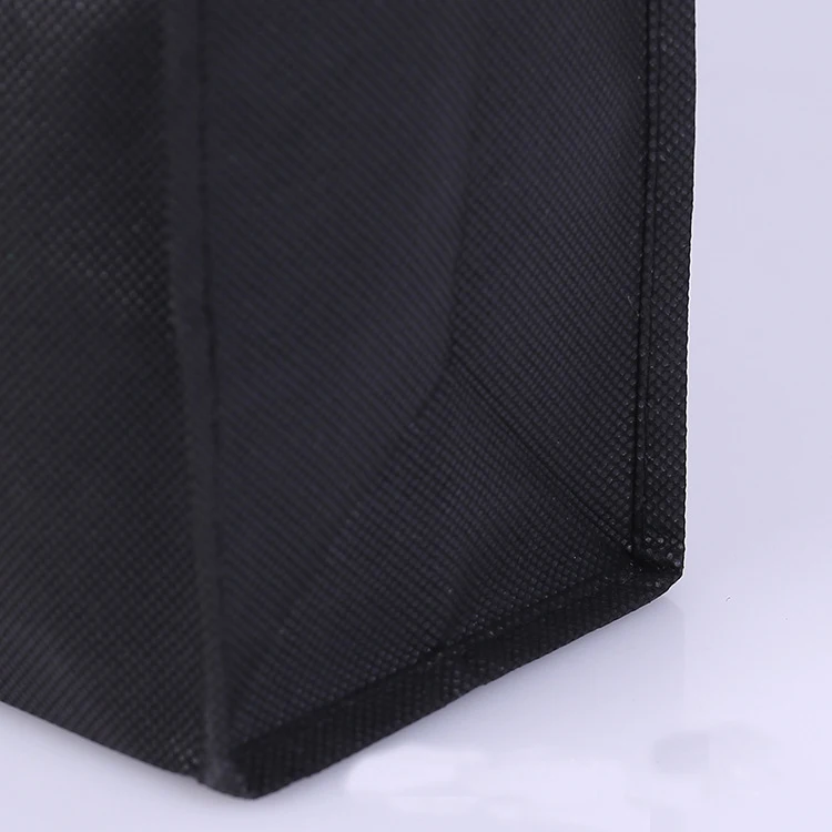 
Black custom foldable cheap promotional carry bag non woven fabric bag 