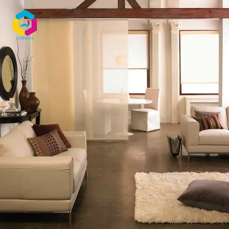 Adjustable Sliding Panel Double Rail Track Cordless Blind Curtain