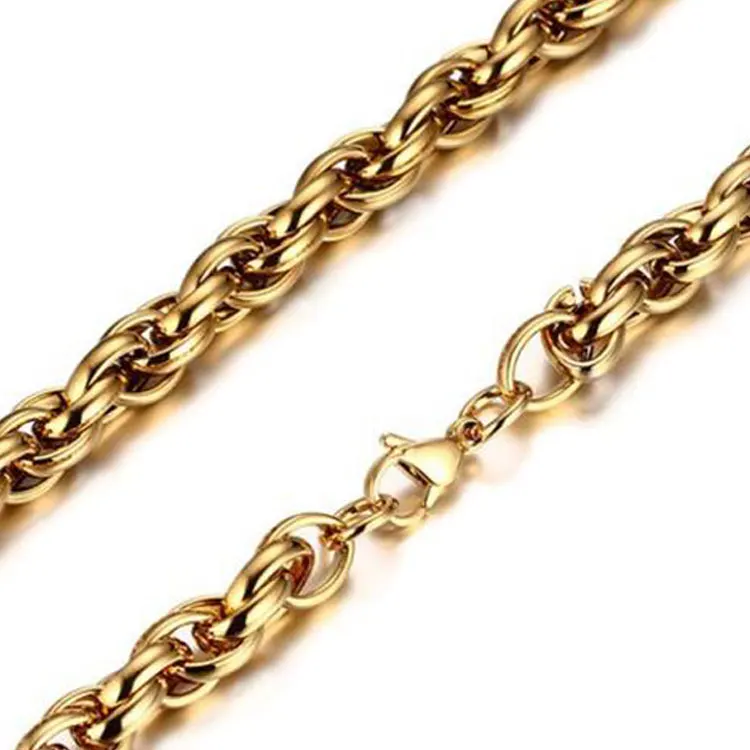 Jewelry Set Long Necklace Chain Set Gold Stainless Steel for Men International Express Wedding Jewelry Sets Dubai Bridal KFS-050