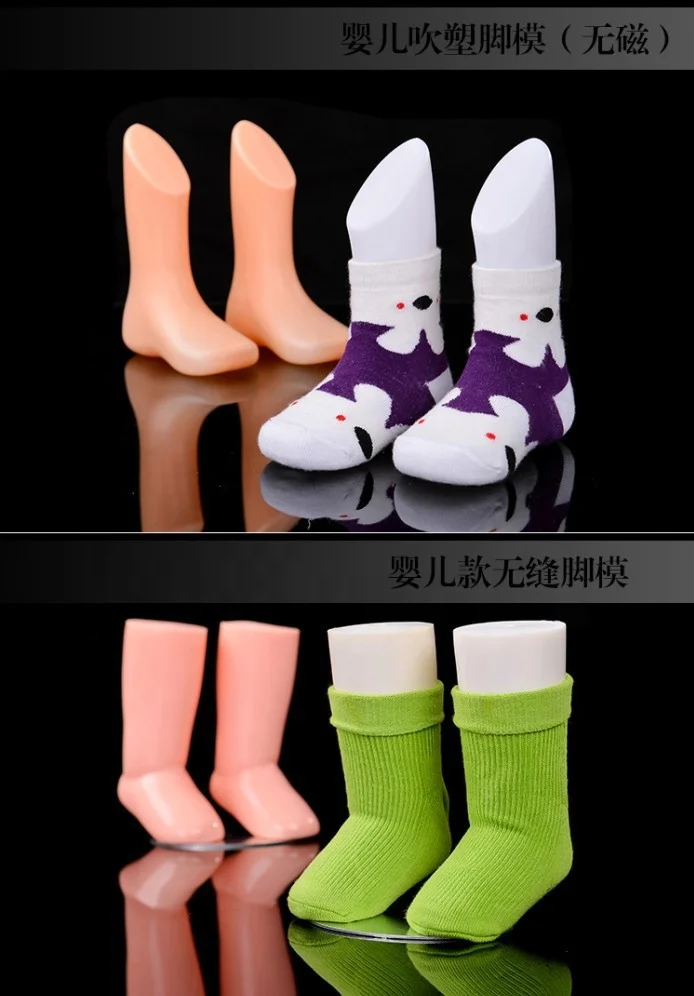 Customized cheap plastic female and male foot mannequin feet for socks display with magnet stand