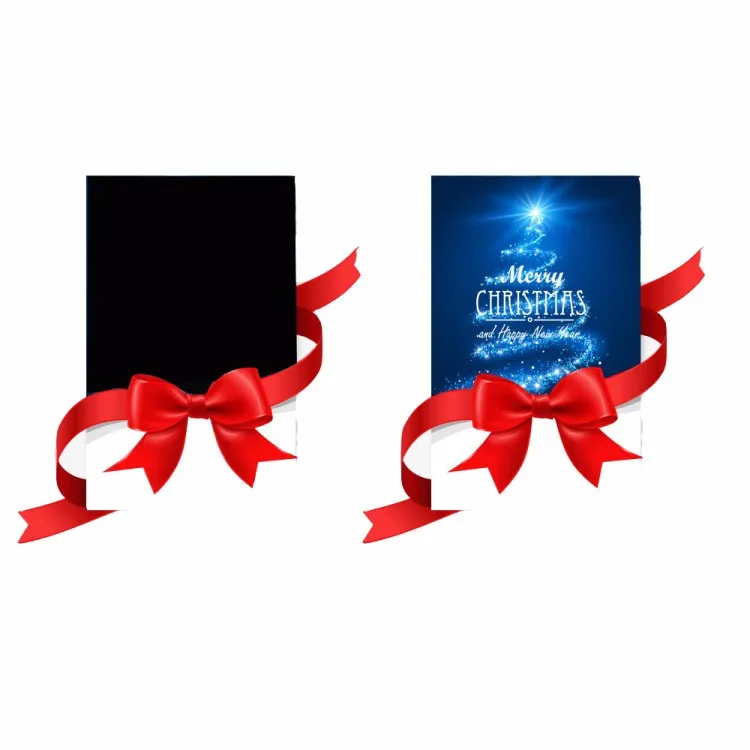 Оригинальный оригинальный Рождественский цвет меняющий поздравительная открытка с датчиком температуры