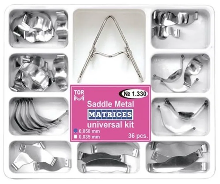 Dentanl Saddle Metal Matrices Universal Kit Dental Sectional Matrix Band Dental Saddle Contoured Metal Russian Band