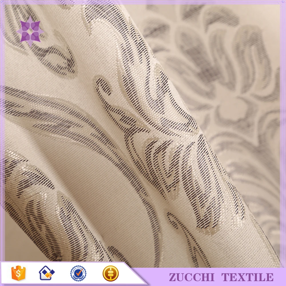 Elegant Living Room Jacquard Curtain With Backing And Valance To India