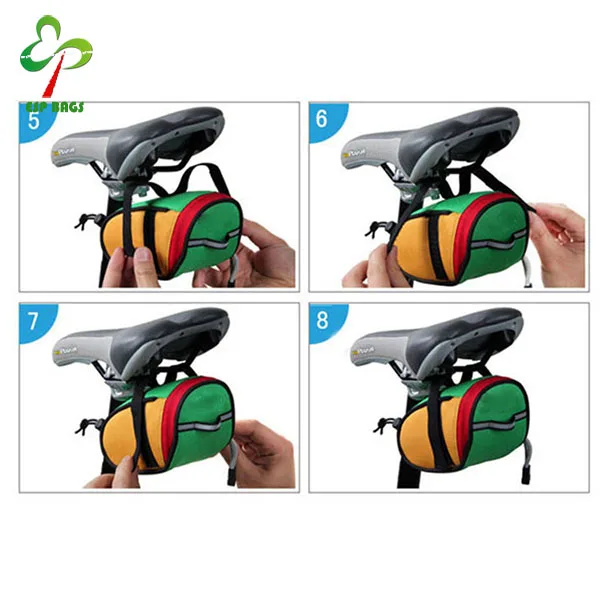 Multicolor easy installation waterproof western mountain bicycle saddle bag, road cycling bike rear bag