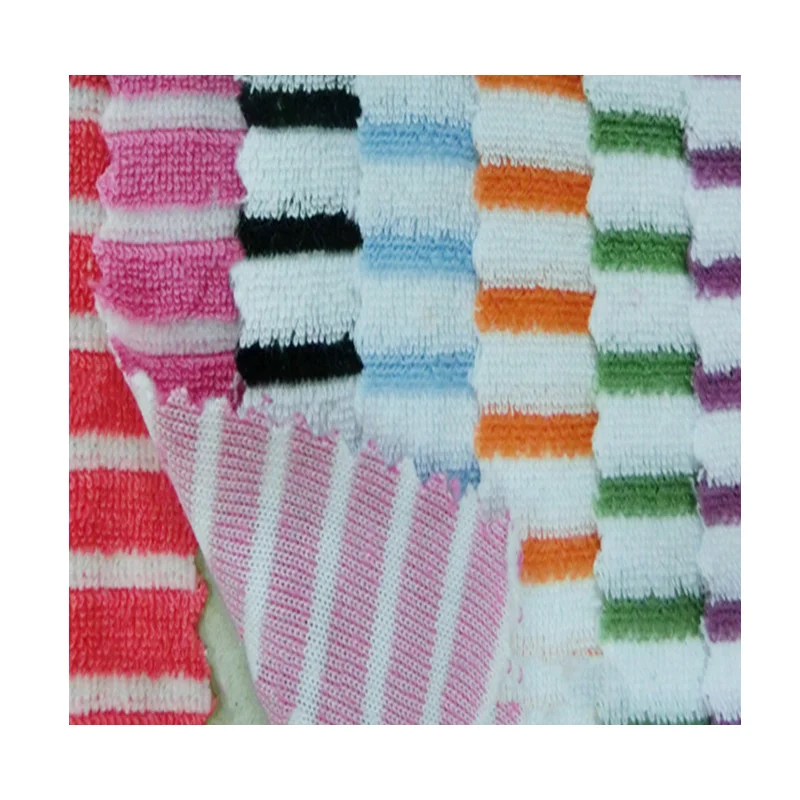 
factory sale striped terry cloth fabric 
