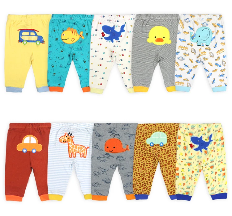 Wholesale 5 Pieces Boy&girl cotton Embroidery Baby Pant