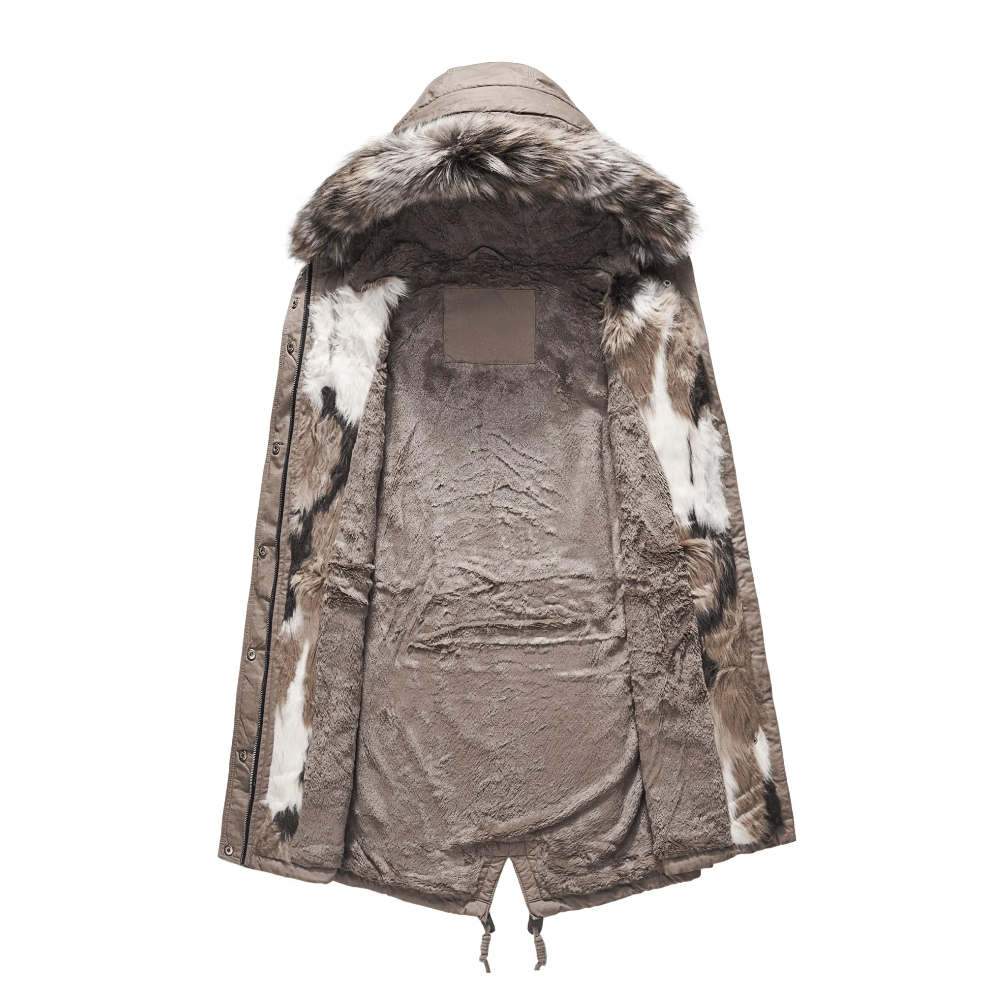 Hooded Fur Long Parkas Women Winter Coat New Fashion Ladies Slim Fur Jacket