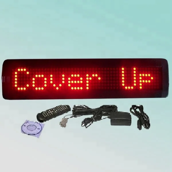7X50pixel P7.62 red one line scrolling text English indoor electronic led running message display sign