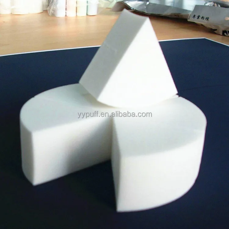 Organic skin care makeup wedges triangle puff cosmetics sponge latex free high density foam sponge