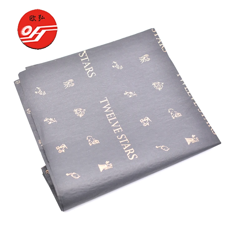 
Decorative Company Brand Name 17g Custom Printed Packaging Tissue Paper 