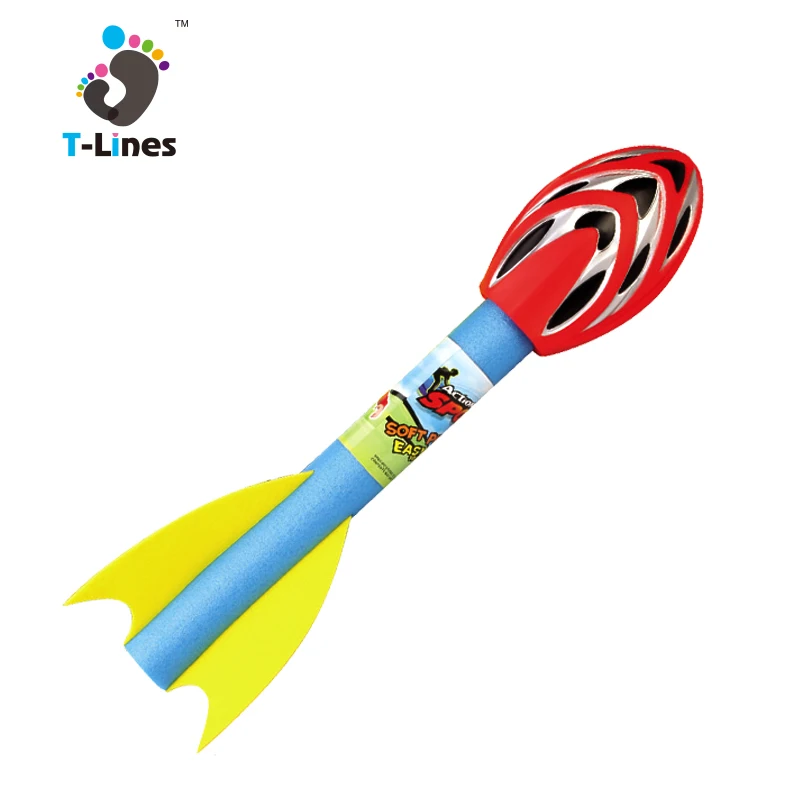 Shooting eva launcher toys finger foam rocket