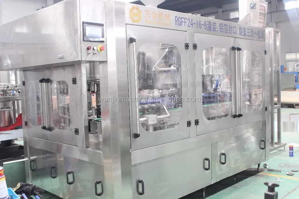 Plastic bottle 180ml 200ml HDPE bottle aluminum foil sealing machine for fruit juice
