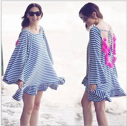 Short Sleeves Beach Cover Ups Summer Swimwear/Cover Up Beach Dress