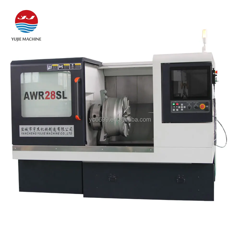 Diamond cut Alloy Wheel Rim Repair Refurbishment equipment for sale CNC Lathe wheel refinishing equipment