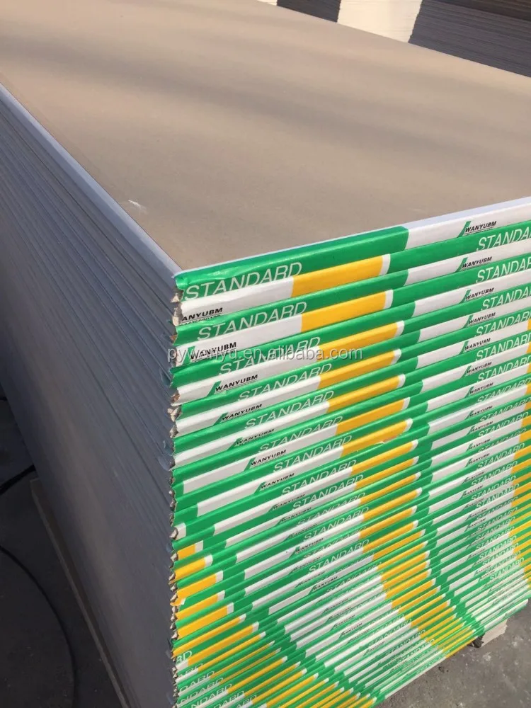 Standard size plasterboard/gypsum drywall board