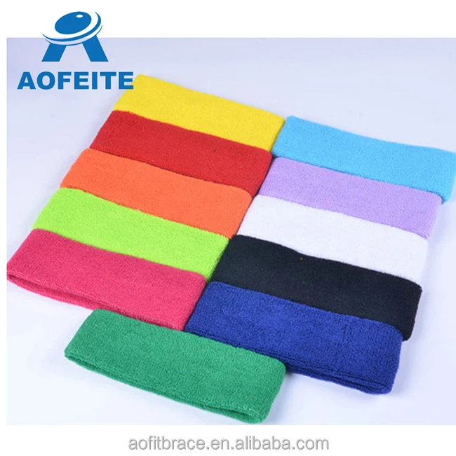 Women Sweatband Headband Sport Hair Band Elastic Wide Blend Cotton Yoga Exercise