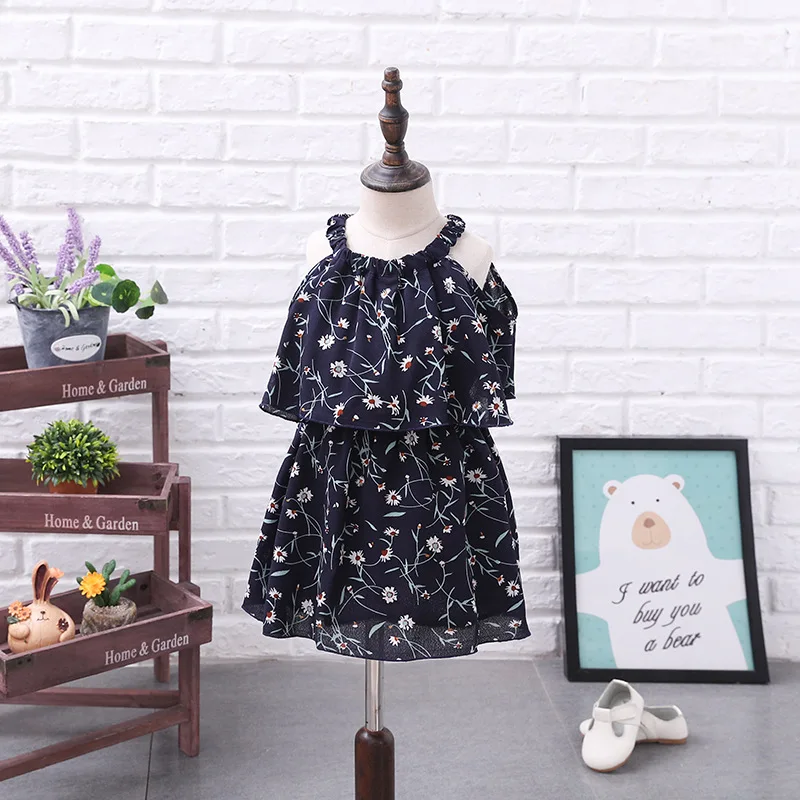 Baby Girls Dress Summer 2021 Children Clothing Kids Flower Dress Chiffon Princess Costume 6 8 10 12 Years Old