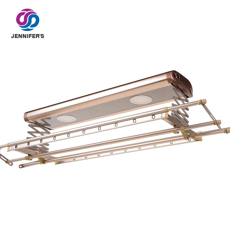 Factory Direct Sales Convenient Design Electric Drying Foldable Aluminum Clothes Hanger With LED Lighting