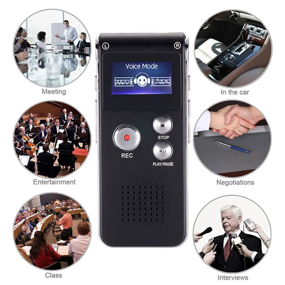 Voice Activated Rechargeable Multifunctional MP3 Music Player Dictaphone