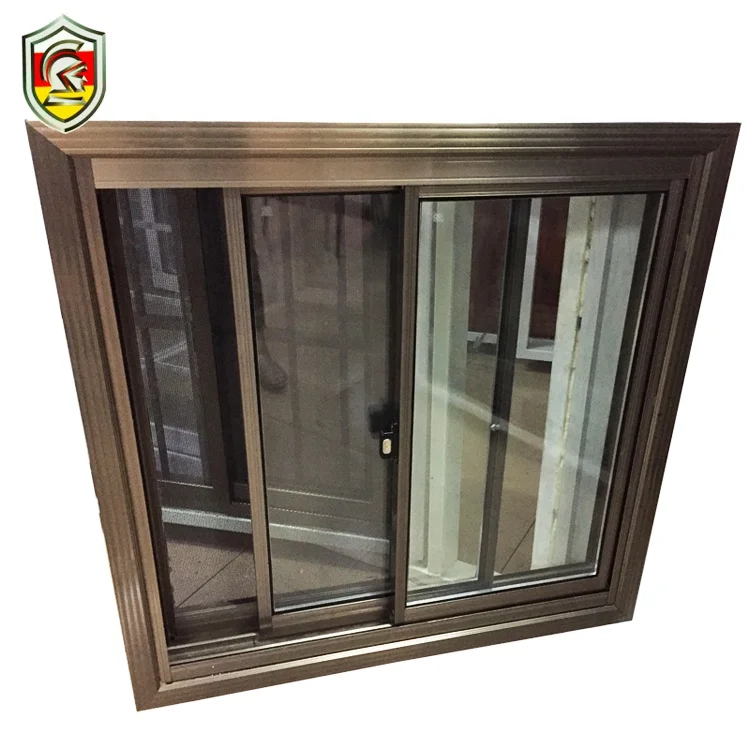 5mm double tempered glazed modern house style sliding window fenetre aluminium