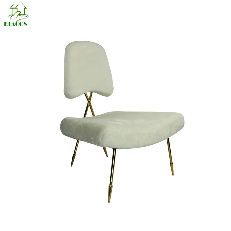Modern design Jonathan Adler white fur chair