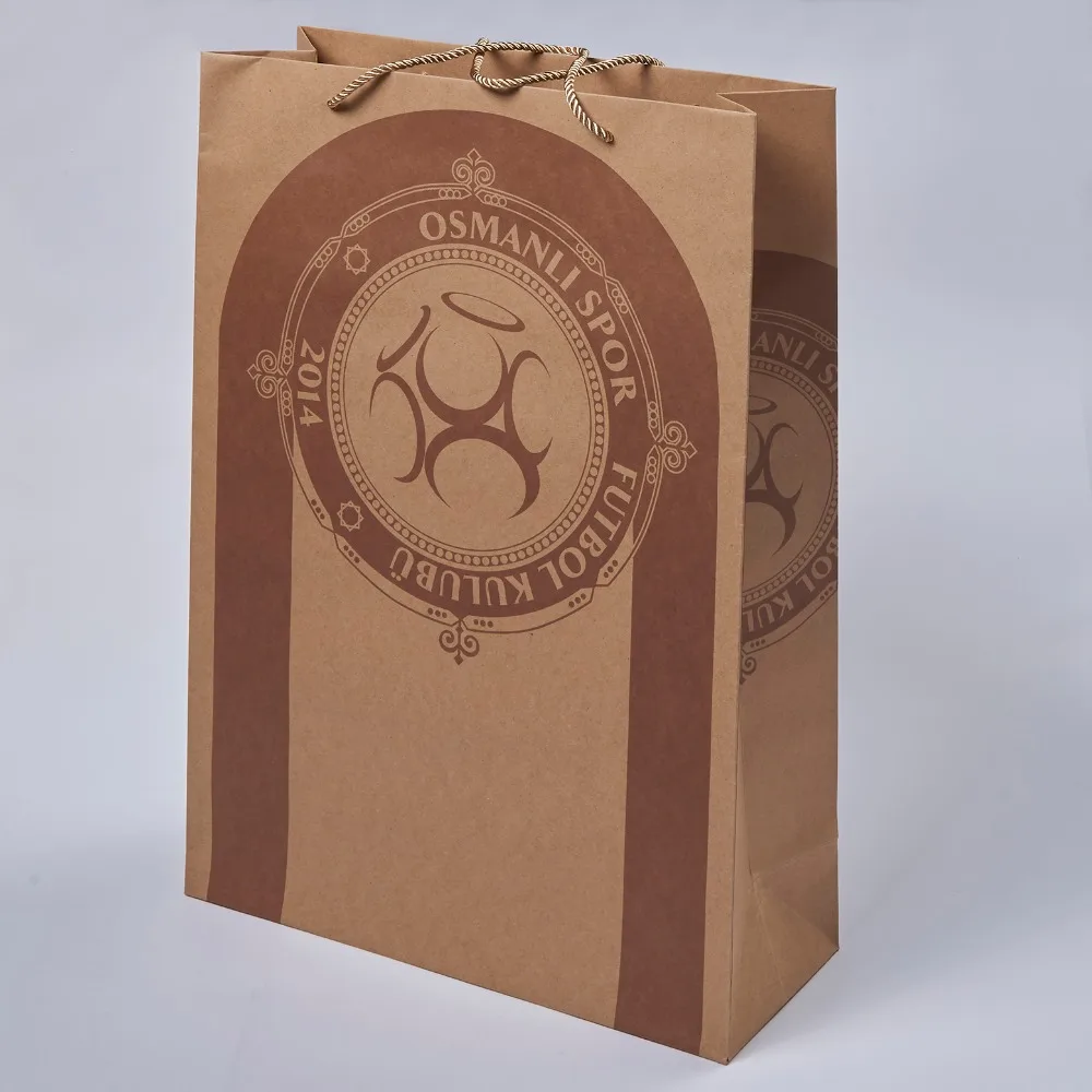 Custom printed brown kraft packing paper coffee bag