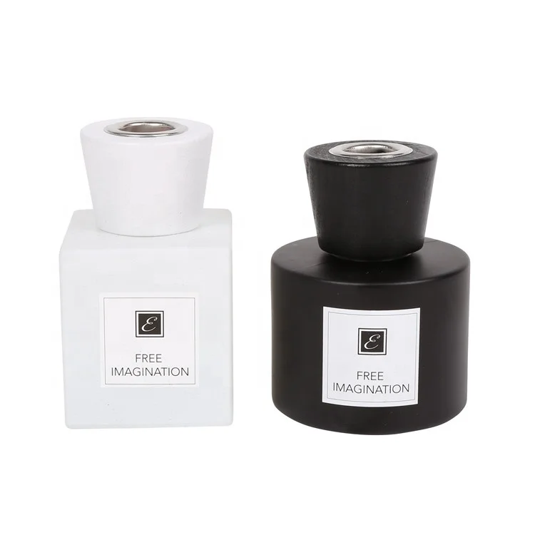 Hot sale home fragrance gift glass bottle perfume aroma scented reed diffuser with rattan