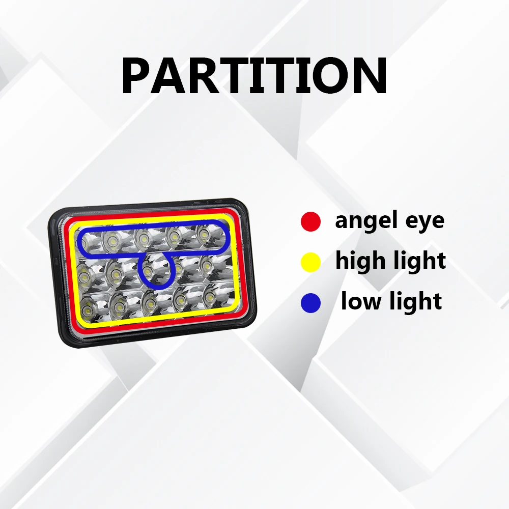 Auto System Truck 5inch Angel Eye 4x6 Inch Led Headlight Lights