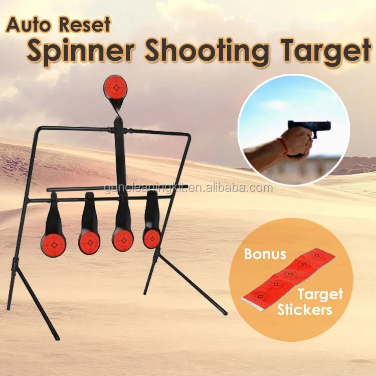 
Auto Resetting Spinner Shooting Target Hunting Rifle Air Gun Metal Plinking 