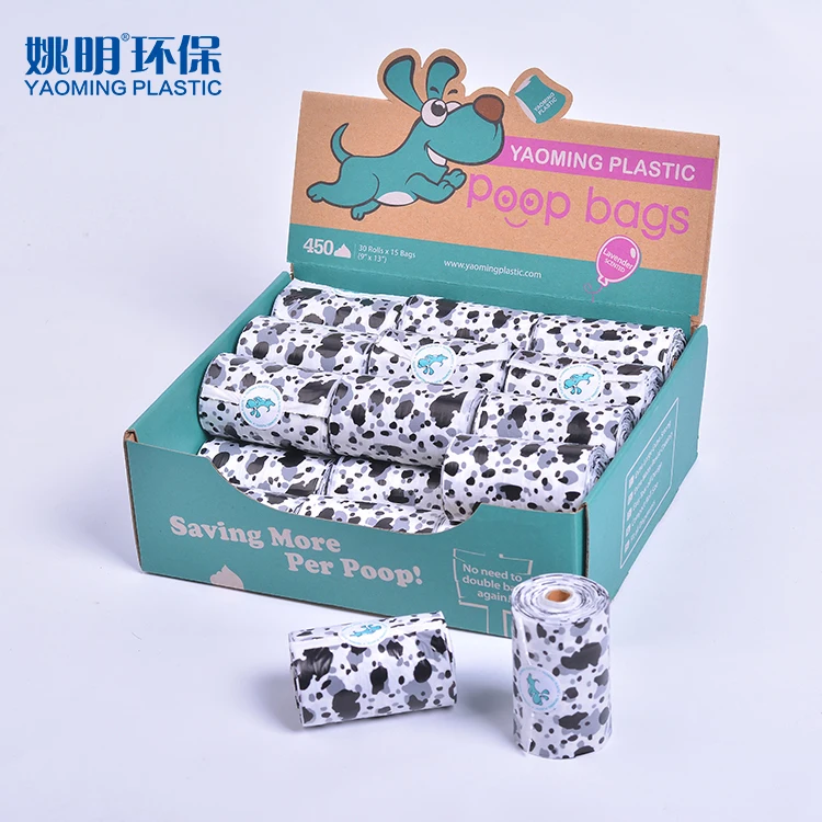 Custom dog poop bag compostable biodegradable waste bags