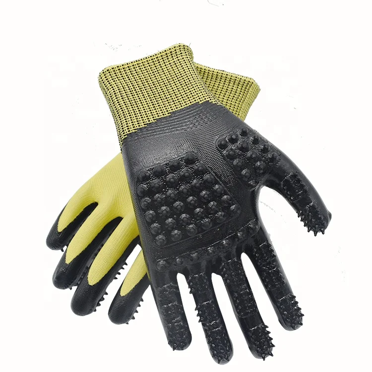 Flexible pet cleaning gloves Tactile Dog Hair Remover Gloves Touch 2 in 1 Brush Pet Grooming Gloves