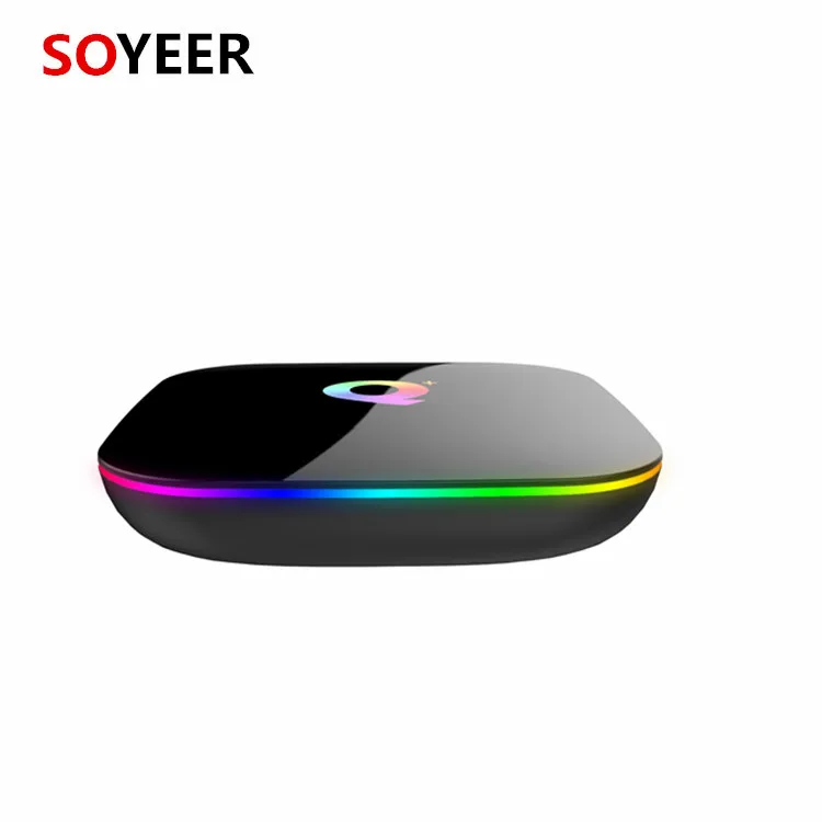 New design Q plus 4G 64GB Run fast Smart Intel tv box Q+ support HDR+