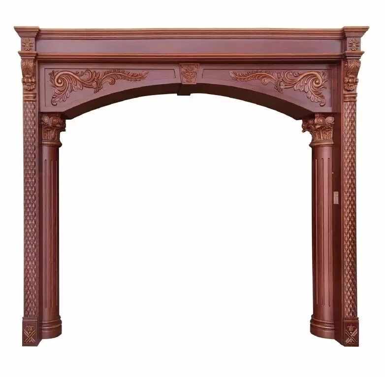 GSP20-015 Decorative Classic Carved Door Carved Wood Frame In Architrave