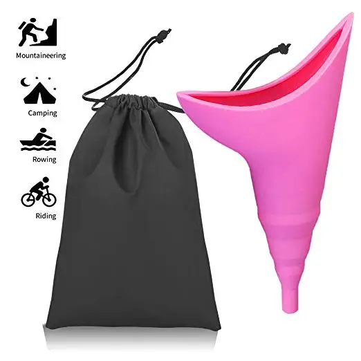 
Travelling Camping Tools Outdoor Portable Female Standing Pee Reusable Silicone Urinal Women Toilet Urine Device 