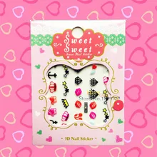 1PC Lovely Anchor Diamond Pattern Nail Stickers Stylish Nail Tip Wraps Decoration Tools HCML24 Children Christmas
