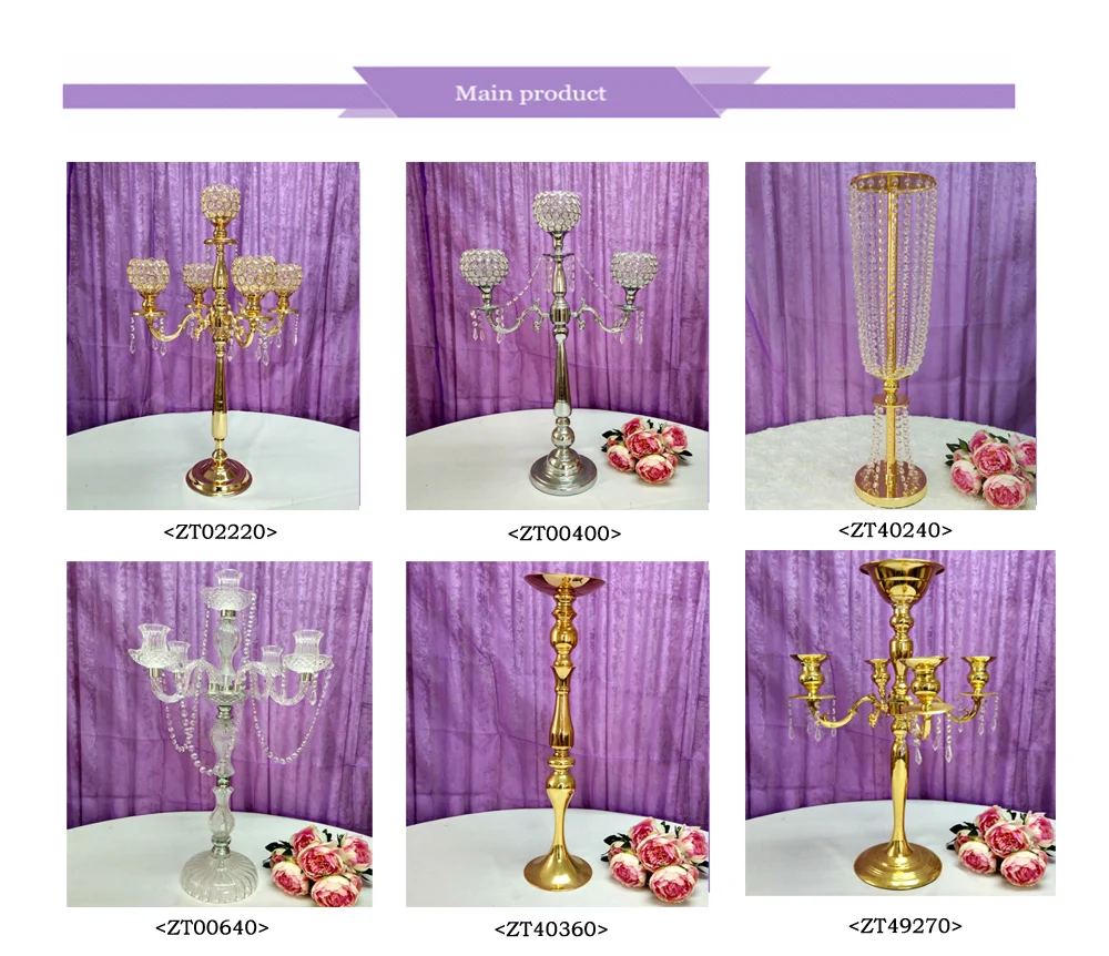 ZT01020 hot sale acrylic candle holder wedding decorative flower stand centerpieces