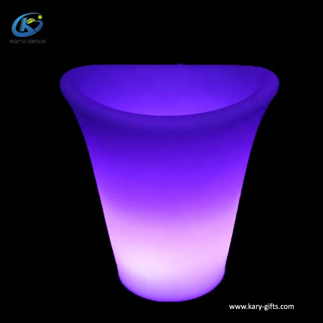 PE plastic led ice bucket event furniture nightclub illuminated LED ice bucket
