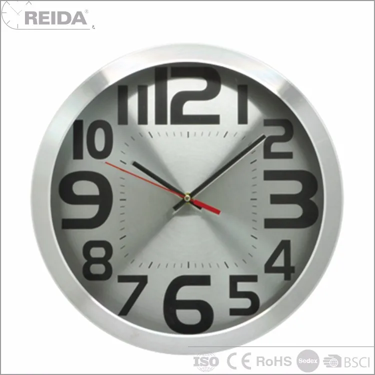 
Custom round metal roman numeral wall clock car clock 12inch with european style 