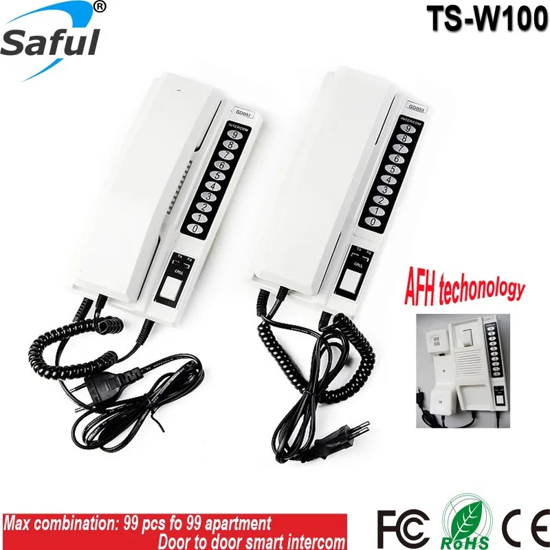 Беспроводная система внутренней связи Saful TS-W100 с функцией кодирования