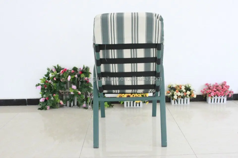 2022 High quality outdoor furniture New style cheapest modern Fabric  Metal leg outdoor Garden chairs Wholesale