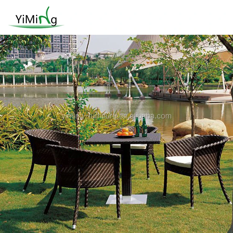 Popular outdoor sling furniture restaurant/cafe/bistro coffee table and chair