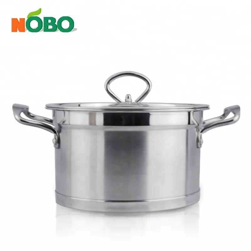 Eco-friendly unique designed double bottom cooking soup pot stainless steel pot