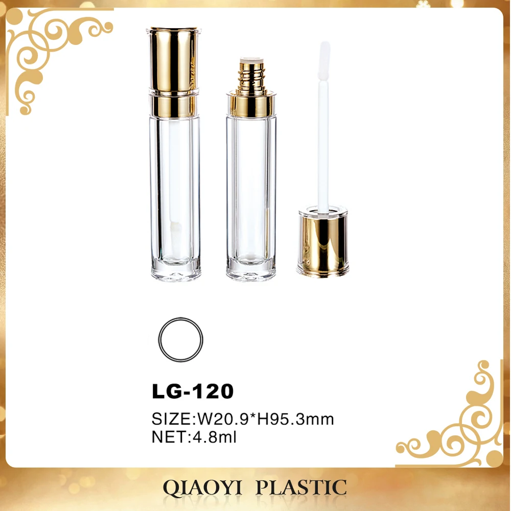 4.8ml round lip gloss tube  custom logo container casing