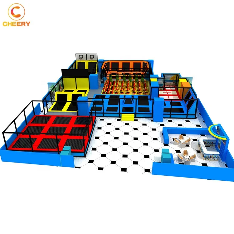 Customized exercise basketball foam blocks ocean balls trampoline park kids indoor playground for sale