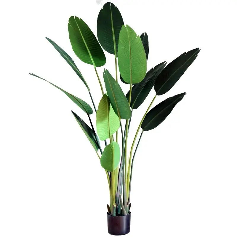High-end quality goods fake plant banana tree high simulated plastic fabric traveler banana potted tree mail order packing