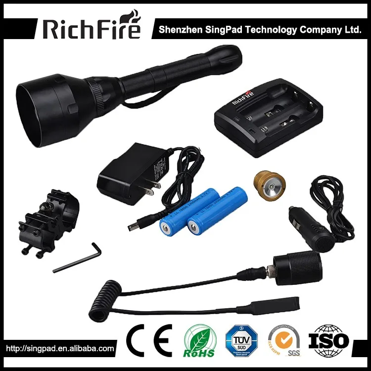 Outdoor Zoomable 18650 flashlights rechargeable red tactical flashlight led torch light