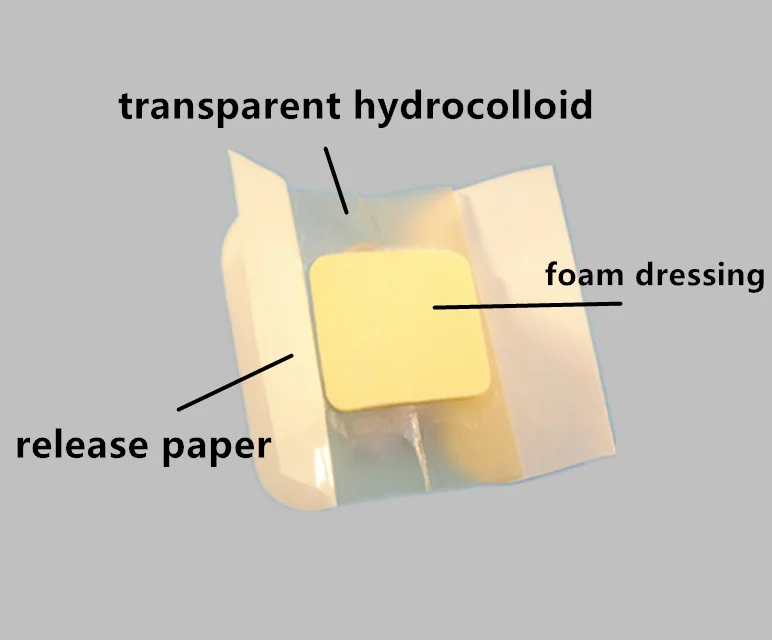 Medical Hydrocolloid Foam Pad Wound Dressing Safety Features Ultrasonic Disinfecting for Wound Care