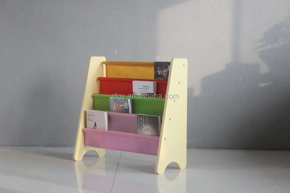 Lovely wooden children book shelf divider